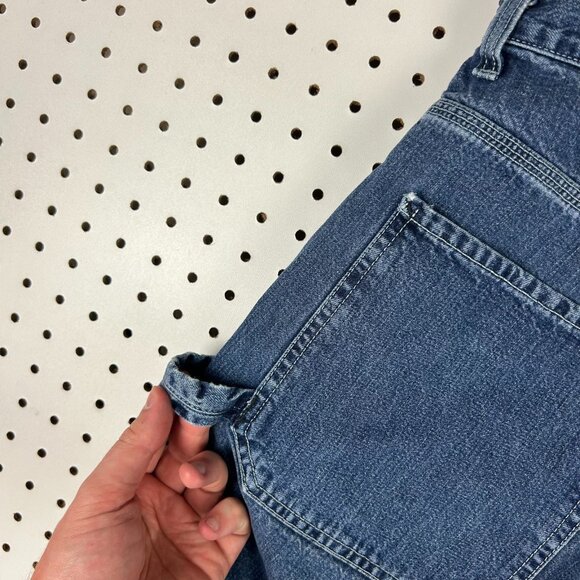 Calvin Klein Carpenter Blue Jean Shorts Size 38 90s Vintage Hip Hop Skater Y2K‎ - Picture 4 of 8